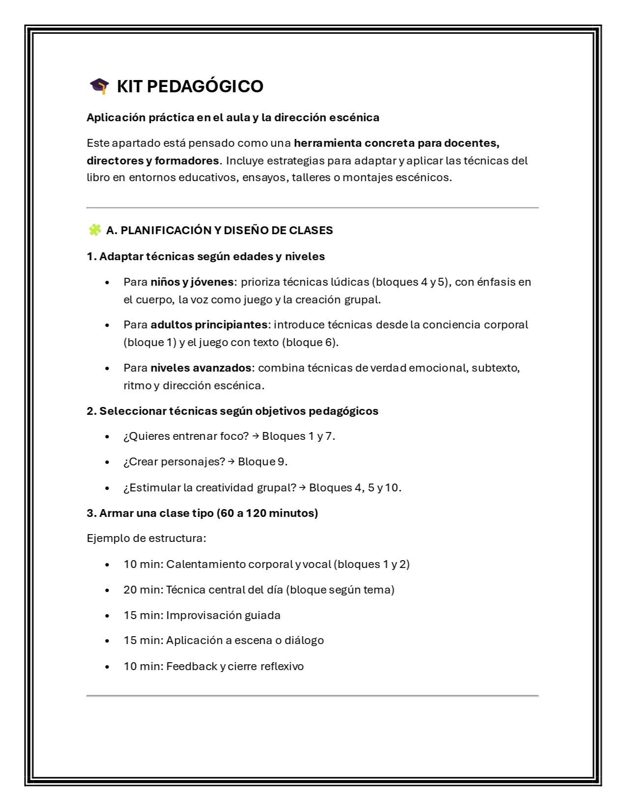 100 Técnicas de Actuación — Vista previa