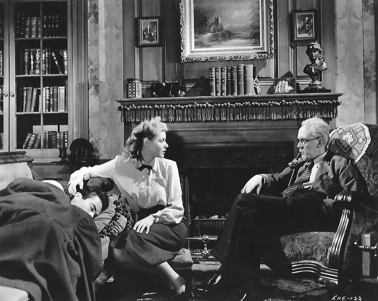 Michael Chekhov junto a Gregory Peck e Ingrid Bergman en Spellbound