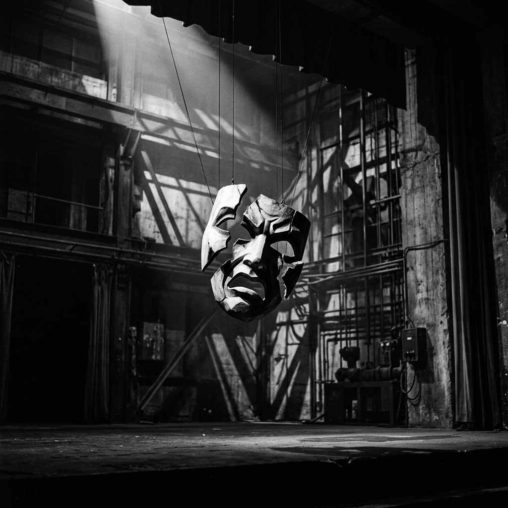 Máscara fragmentada estilo teatro de Heiner Müller