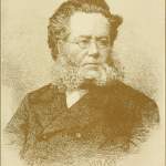 Retrato fotográfico clásico de estudio en blanco y negro del dramaturgo noruego Henrik Ibsen en 1899