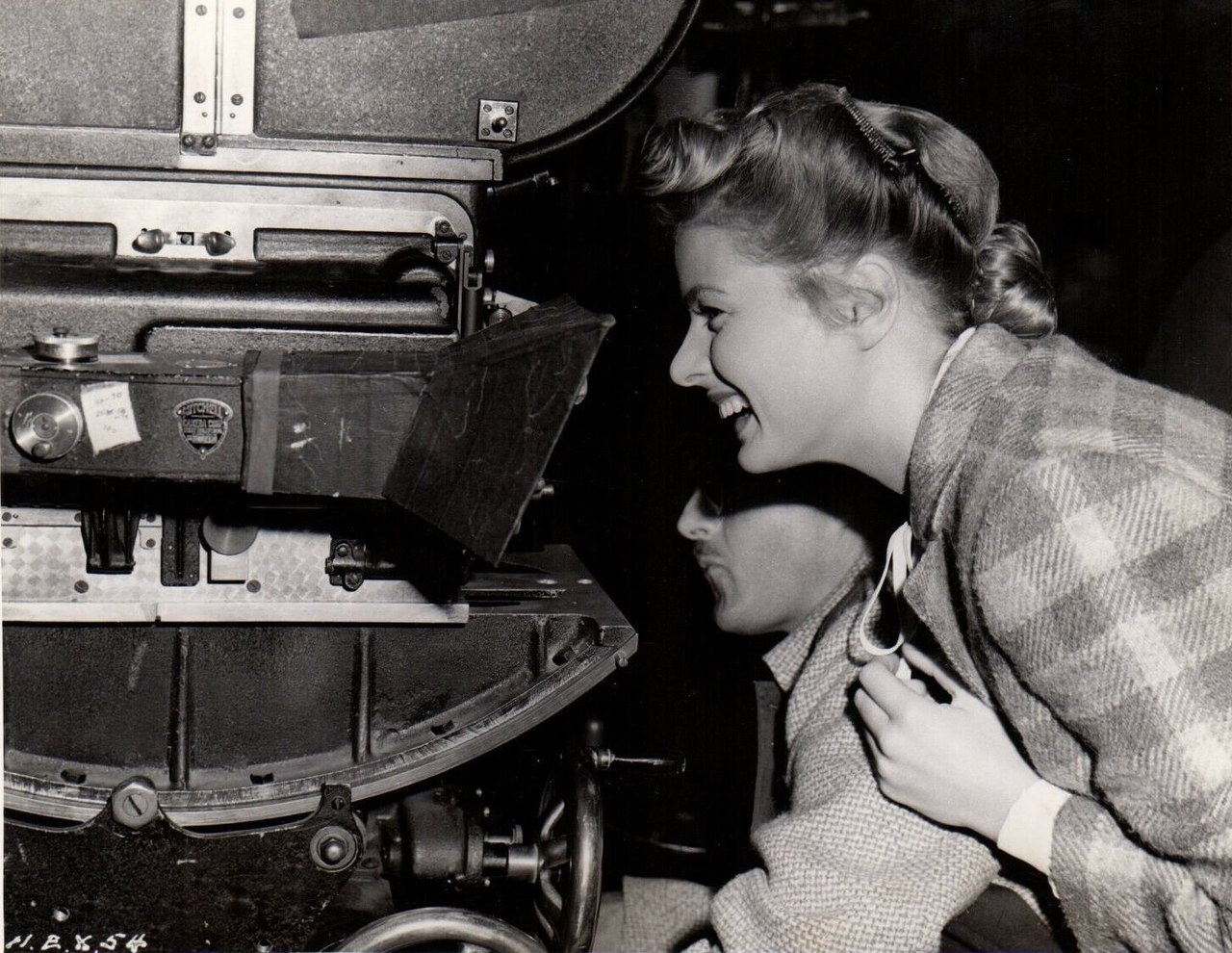 Ingrid Bergman en el set de filmación de Spellbound 1945