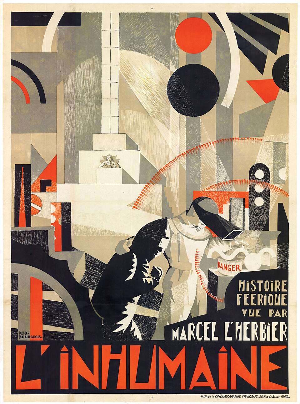 Fotograma que representa el cine de vanguardia e impresionismo frances de los anos 20 con estetica Art Deco