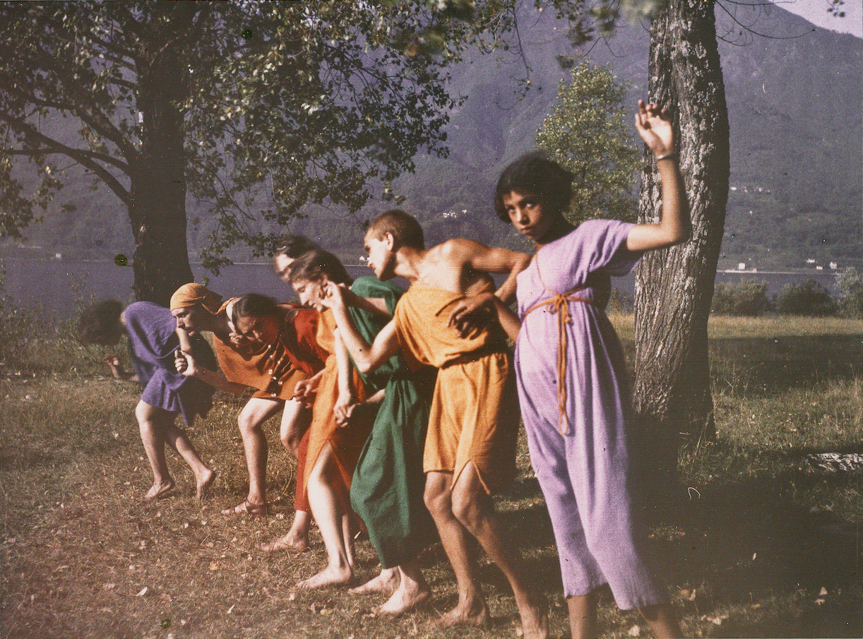 Rudolf Laban junto a su compañía de danza en Ascona en 1914