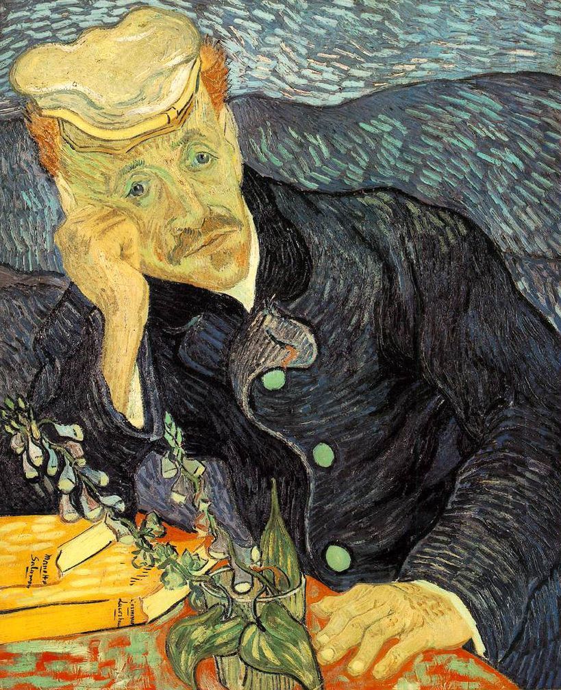 Retrato del Doctor Paul Gachet pintado por Vincent van Gogh